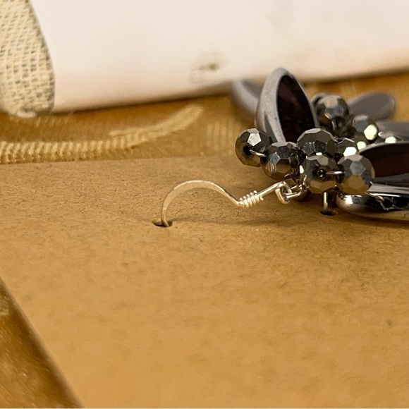 AERAVIDA GLASS BEAD NECKLACE STATEMENT HANDMADE EVENT GOTH FORMAL EVENING BLACK - Picture 14 of 14